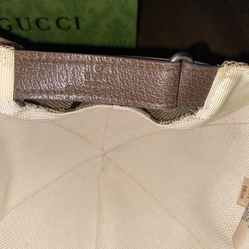 Gucci Jumbo GG Canvas baseball hat used, size M 58, beige