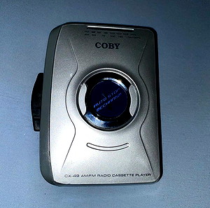 φορητό ραδιοκαρετόφωνο τύπου walkman vintage Coby CX49 Personal AM/FM Stereo Cassette Player καινούριο