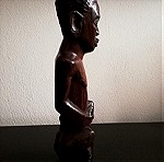  WOODEN FIGURE OF AN AFRICAN  - Solid Wood - Hand Made South Africa - Retro / ΞΥΛΙΝΗ ΦΙΓΟΥΡΑ  ΑΦΡΙΚΑΝΟΥ -Μασίφ Ξύλο  - χειροποίητο Νότιας Αφρικής
