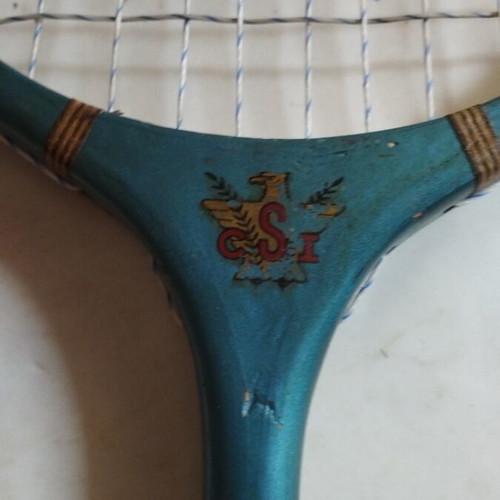 Vintage tennis racket used, 1970s