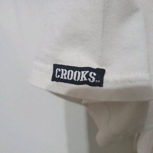 Crooks & Castles short-sleeve shirt size L like new, white