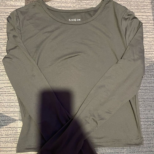 Shein gray fitted blouse like new