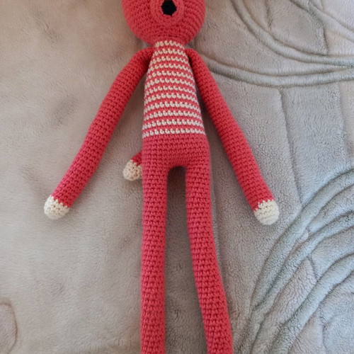 Handmade knitted fox doll 40 cm new