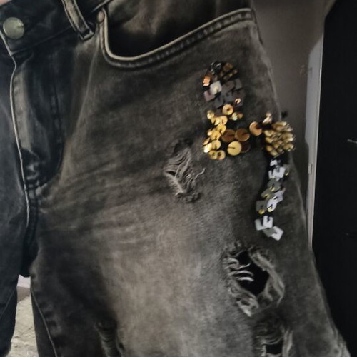 BSB denim bermuda shorts, black, size L