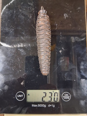 Pine cone for clock used, 230 grams