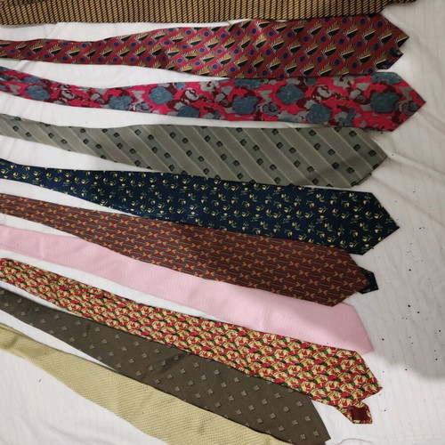 10 branded men's silk ties