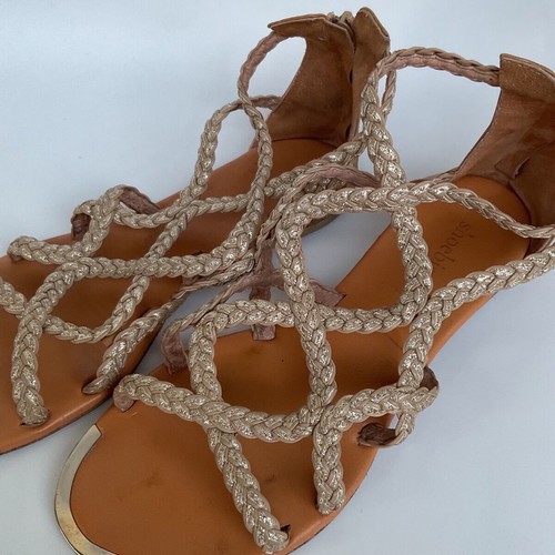 Shoe Bizz sandals used, beige-gold, size 39