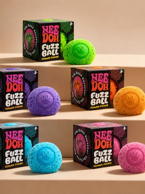 NeeDoh Fuzz Ball squishy pack of 12, new, soft and colorful