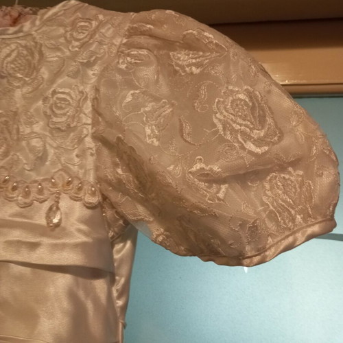Paranyfaki dress like new, satin and lace for tall teenage girl size 12