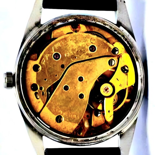 Favre Leuba King Sea watch used, orange dial, manual winding