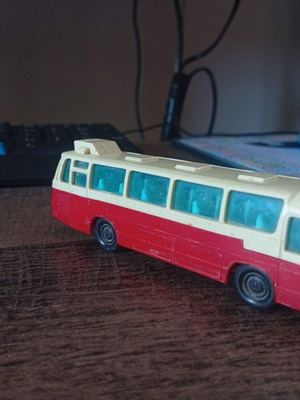 Joy Toy Mercedes-Benz O302 vintage πλαστικό παιχνίδι λεωφορείου μεταχειρισμένο