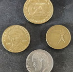 Old coins used, set