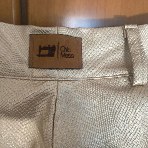 Chic Mess croco pants gold color new, high waist