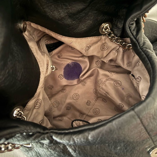 Migato shoulder bag used, black with silver details