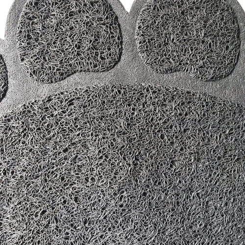 Pet mat in paw shape gray like new