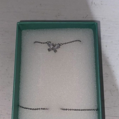 Ozze silver bracelet with bow and stones new