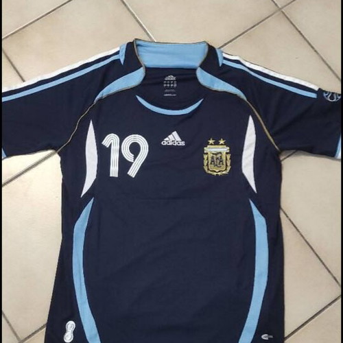 Argentina National Team Away Jersey 19 Messi 2006 World Cup