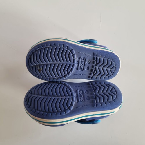 Crocs children's sandals used, blue size C6