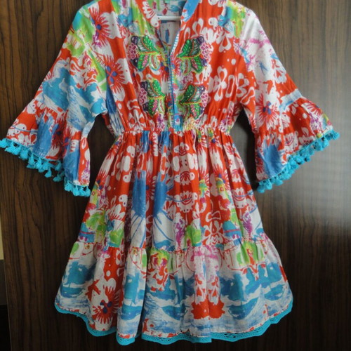 Antica Sartoria Positano by Giacomo Cinque Italian dress like new, red, cotton, size S-M