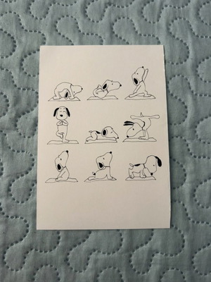 Poster Snoopy Pilates decorative wall art