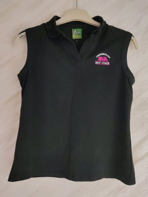 New Vogue sleeveless blouse black Large like new