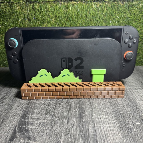 Nintendo Switch 2 Dock Base with Super Mario Design and 12 Cartridge Holders made to order