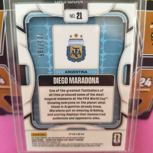 Panini Prizm Fifa World Cup 2026 Maradona Fuchsia Flash card 103/195 like new