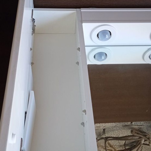Bathroom cabinet mirror new with 2 built-in lights 62x105x15