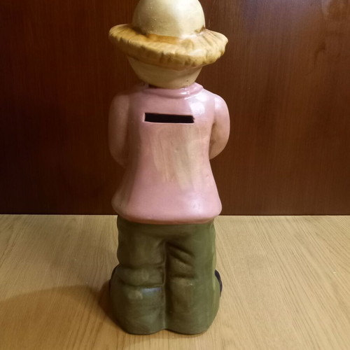 Ceramic clown piggy bank vintage, 31 cm tall, like new