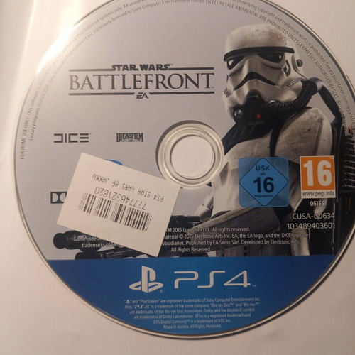 Star Wars Battlefront PS4 game used with insert artwork