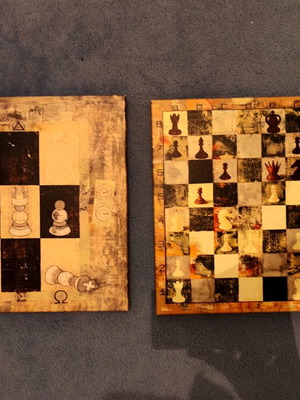 2 Κάδρα Εκτύπωση σε Καμβά 35x35cm Biz Art καινούργια