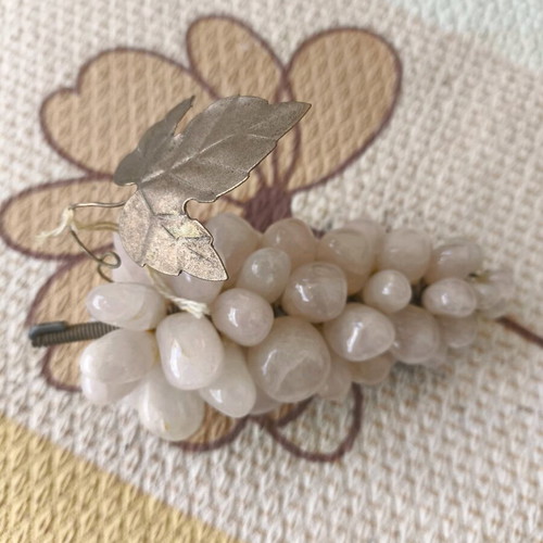 Vintage pink quartz grape cluster like new