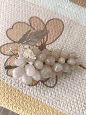 Vintage pink quartz grape cluster like new