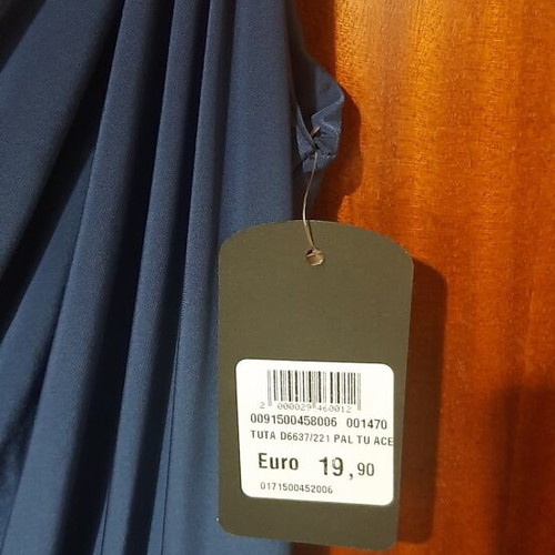 One-piece jumpsuit new, blue, elastic fabric with open back