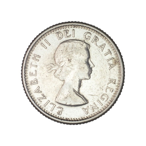 Canada Silver 10 Cents 1964 coin used