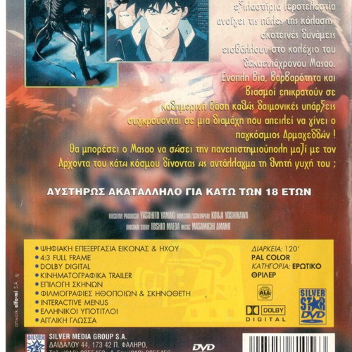 Nightmare Campus DVD used, fantasy horror animation
