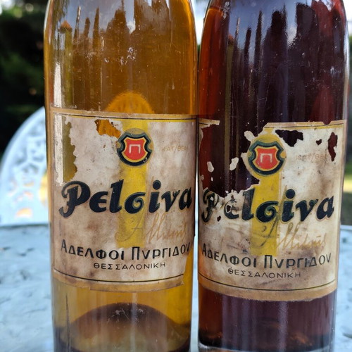 Rare Vintage Retsina "Adelfoi Pyrgidon" Thessaloniki 1960s