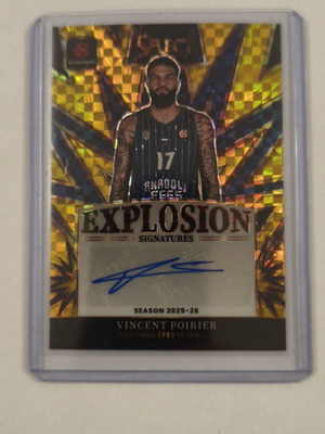 Vincent Poirier Panini Select EuroLeague 2025-26 Explosion Signatures Gold κάρτα