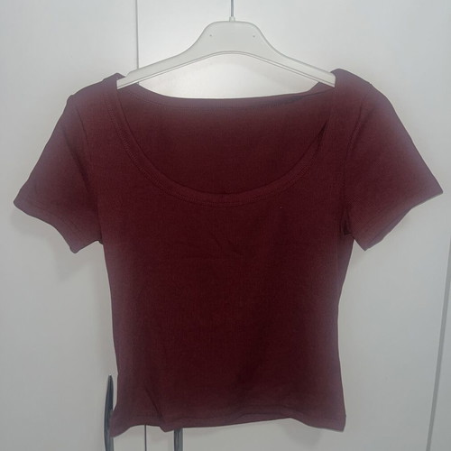 Shein Burgundy T-shirt Size S New