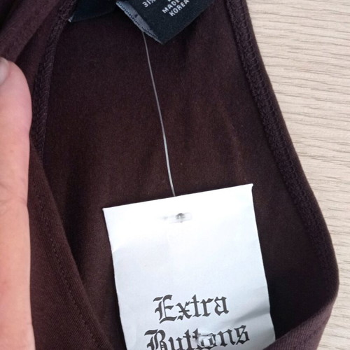Brown blouse with cut-out shoulders large new