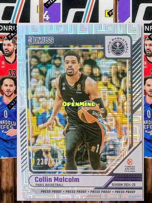 Malcolm Press Proof Numbered /275 Card Paris Basketball Donruss Euroleague 2024-25 new