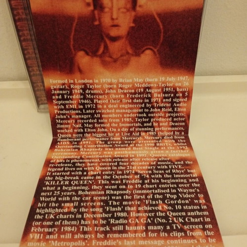 A Tribute To Freddie Mercury CD used by Studio 99, rock