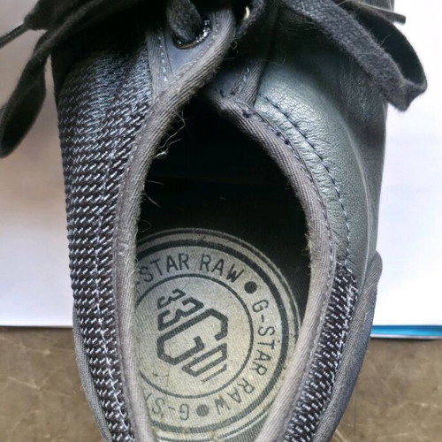 G-Star Raw leather men's athletic shoes used, size 44, black