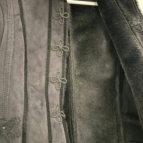 Zara short coat like new, wool interior and suede exterior