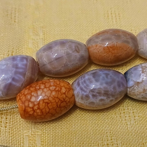 Agate worry beads used, scaly rare semi-precious stones