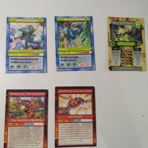 Gormiti cards new, set of 5 pieces