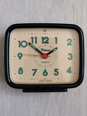 Vintage alarm clock SSSR used, working with 2 standard batteries