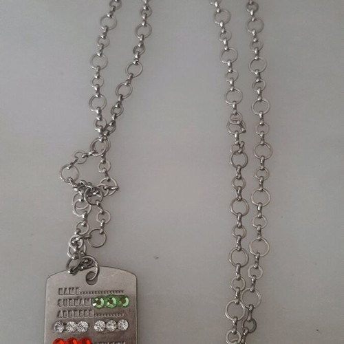Identity necklace used