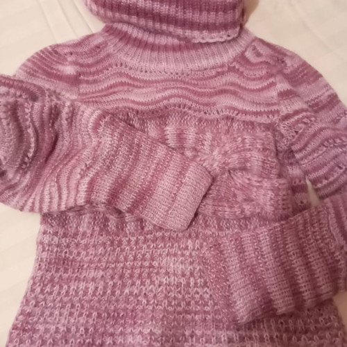 Handmade angora sweater used, multicolor, size M