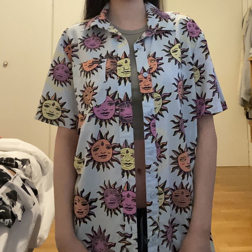 Volcom Ozzy Sun Skater Button Up Shirt like new, colorful, size S